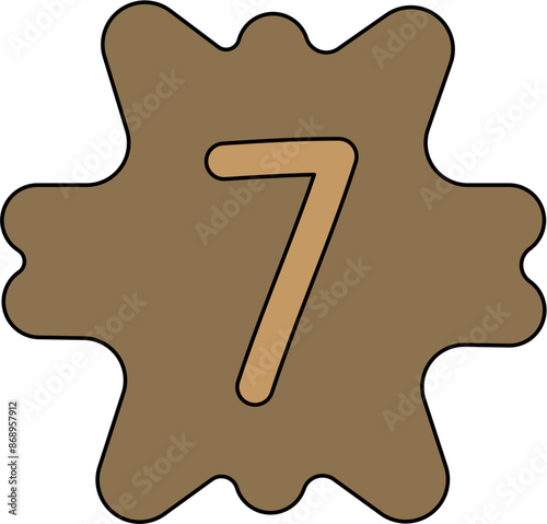 ransom note number cutout hand drawn number
