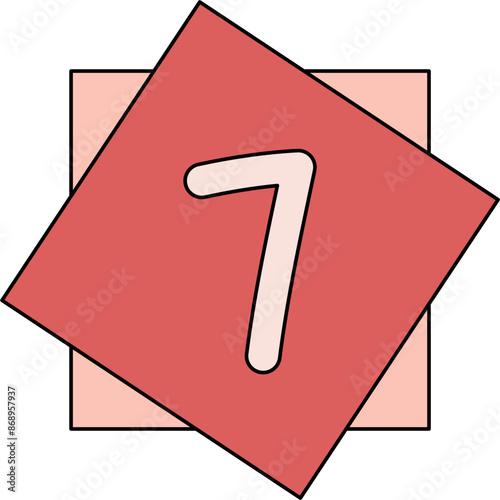 ransom note number cutout hand drawn number