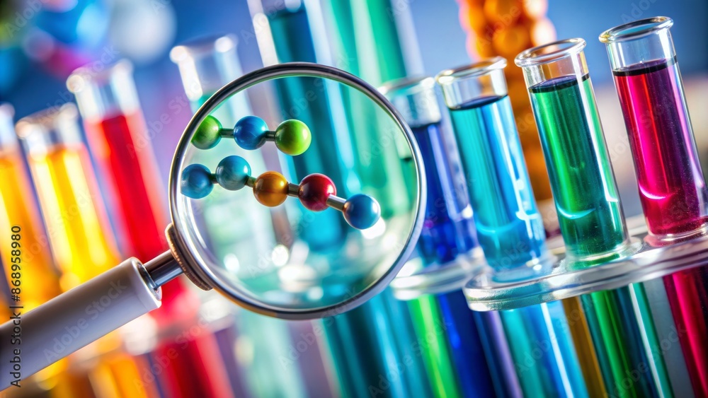 Detailed close-up examination of toxic fluoride in toothpaste ingredients, magnifying glass scrutinizes composition amidst numerous tubes in the background. Detailed close-up examination of toxic fluoride in toothpaste ingredients, magnifying glass scrutinizes composition amidst numerous tubes in the background.