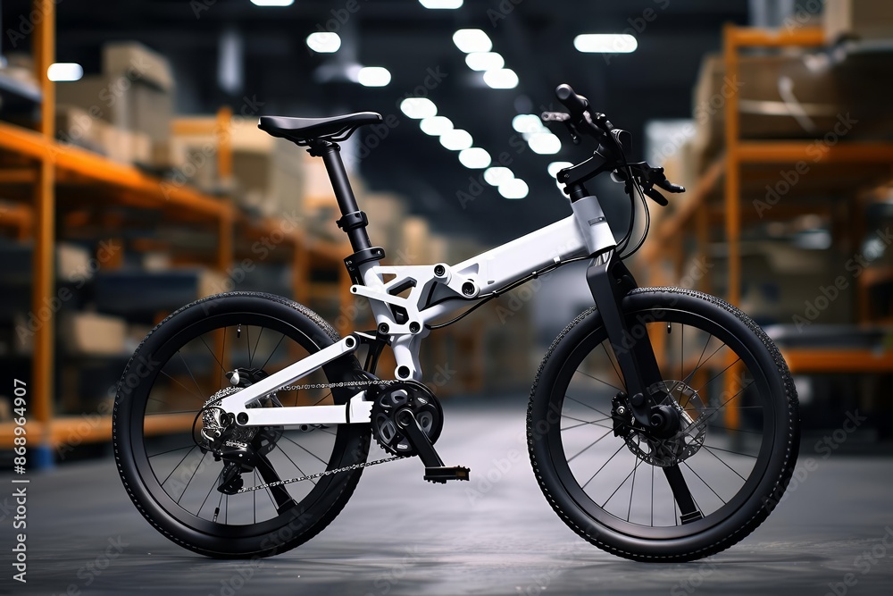 Obraz premium The ANCHEER Folding Electric Bike is the perfect way to get around town