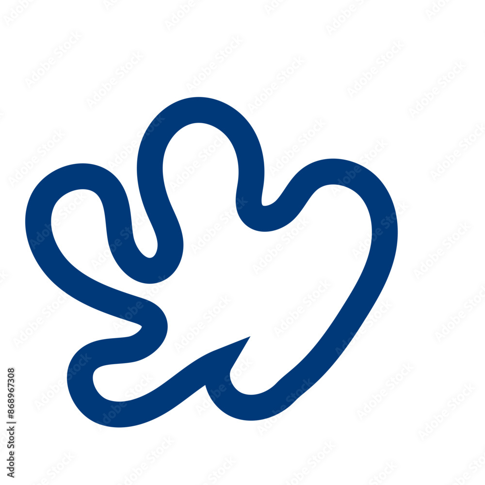 Navy abstract shapes outline vector Navy abstract shapes outline vector