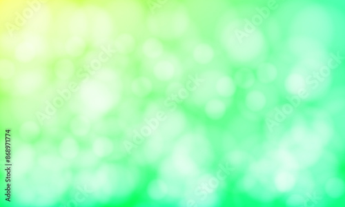 Green gradient background with glowing bokeh effect