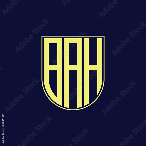 bah letter logo design