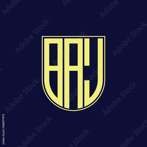 baj letter logo design