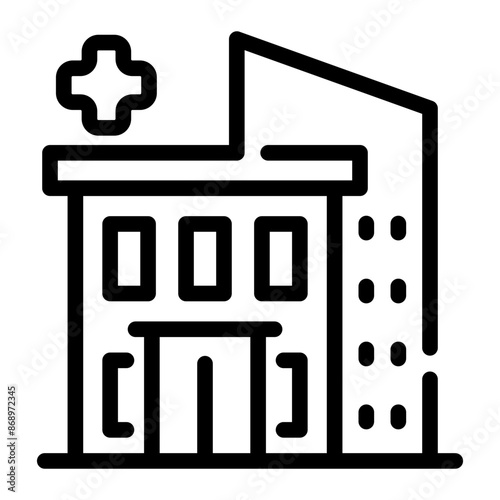 hospital Line Icon