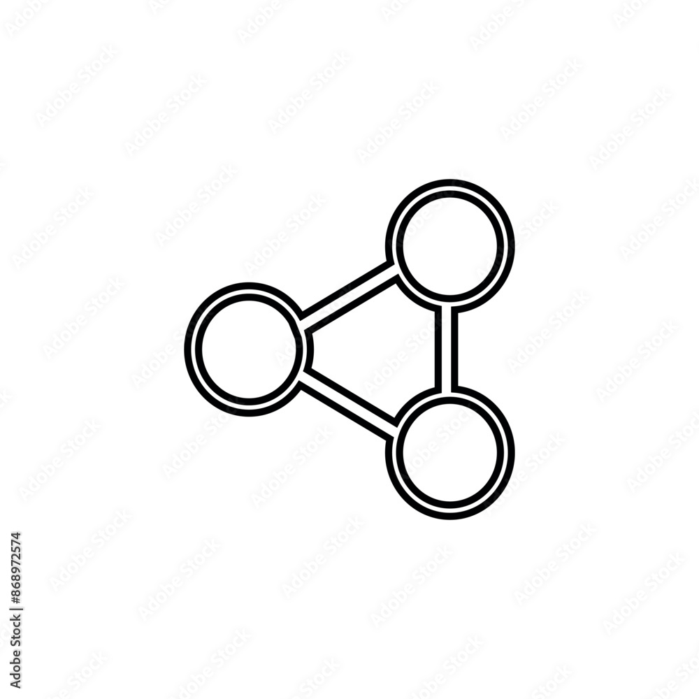 Modern Social Media Share Icons. Vector Connection icon Modern Social Media Share Icons. Vector Connection icon