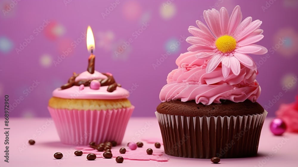 cupcake with pink frosting cupcake with pink frosting