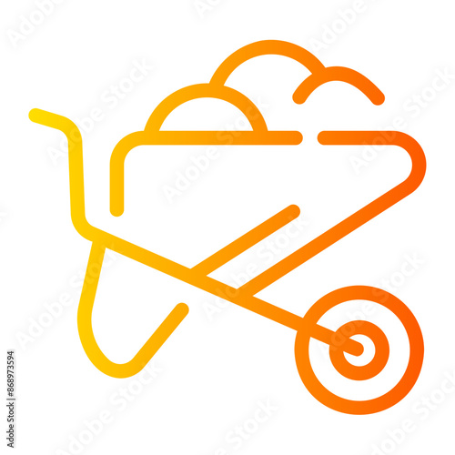 wheelbarrow Line Gradient Icon