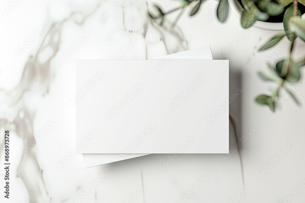 Business card mockup on isolated white background created with generative AI Business card mockup on isolated white background created with generative AI
