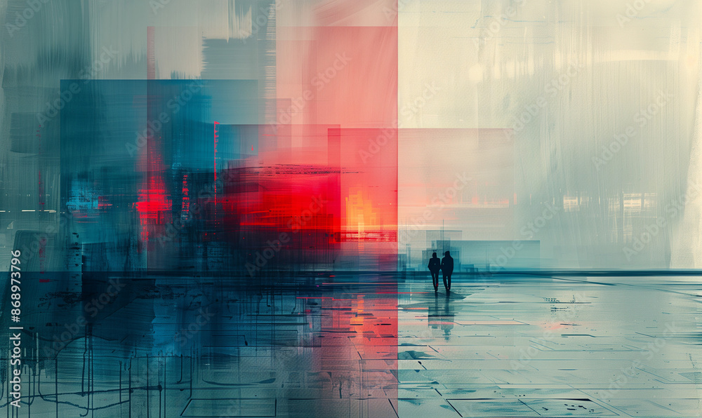 Naklejka premium abstract colorful city background