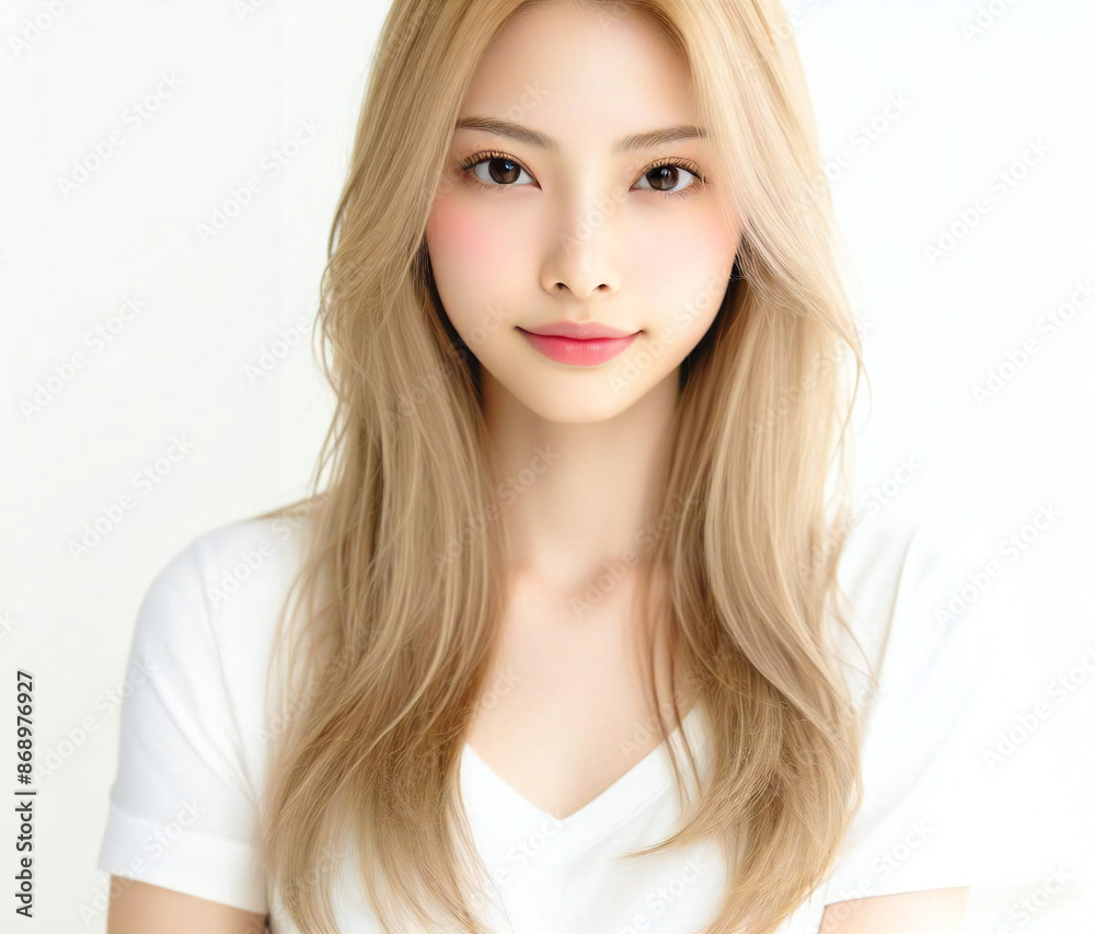 白いTシャツの美女 白いTシャツの美女