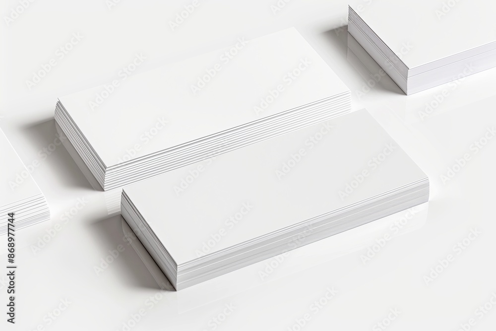 Business card mockup on isolated white background created with generative AI Business card mockup on isolated white background created with generative AI