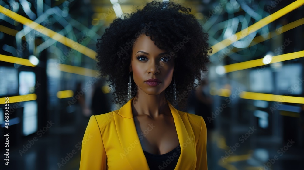 Fototapeta premium portrait of a woman in a city