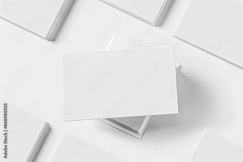 Business card mockup on isolated white background created with generative AI Business card mockup on isolated white background created with generative AI