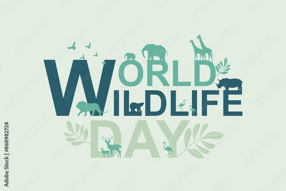 Obraz premium Wildlife safari diversity and Ecology of grassland savanna, Silhouette of wildlife family, Environmental and Wild animals conservation, National park in Africa, Eco friendly and World wildlife day.