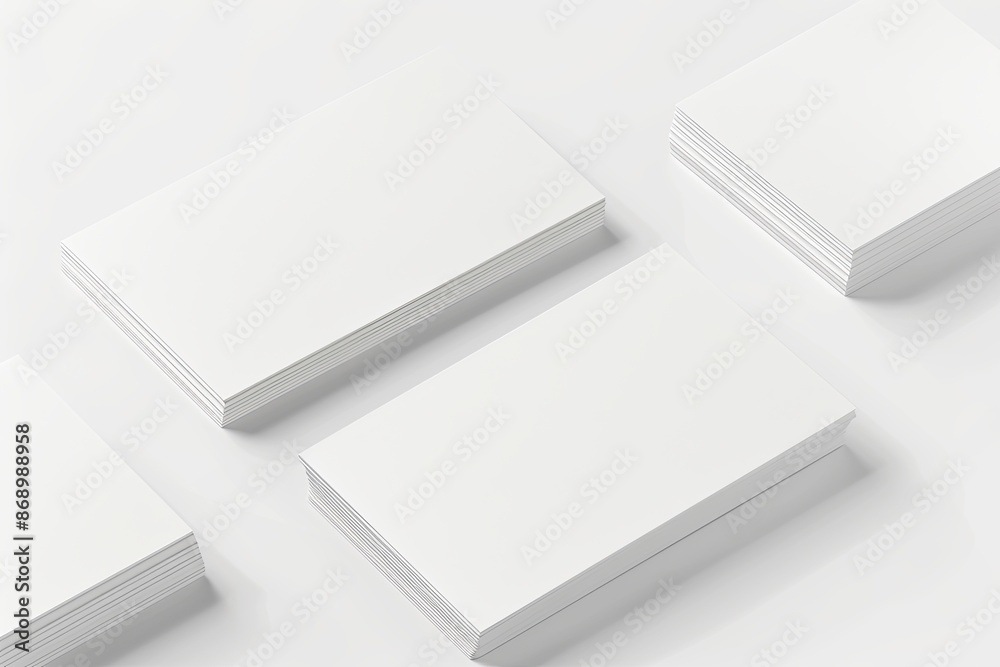 Business card mockup on isolated white background created with generative AI Business card mockup on isolated white background created with generative AI