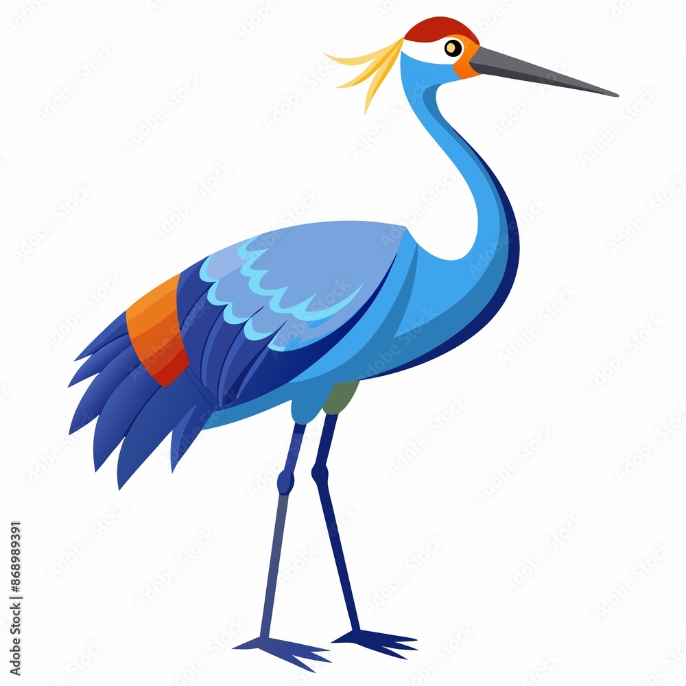Obraz premium heron on a white background