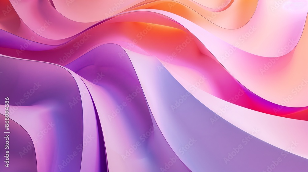 Obraz premium Minimalist 3D abstract background with clean lines, soft gradients, and a modern, elegant aesthetic.