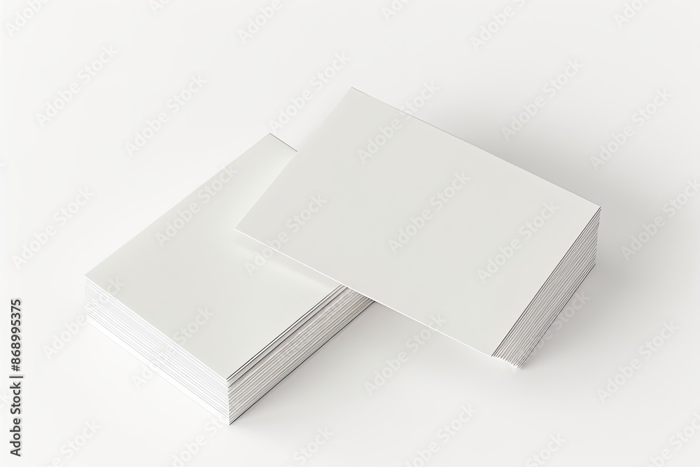 Business card mockup on isolated white background created with generative AI Business card mockup on isolated white background created with generative AI