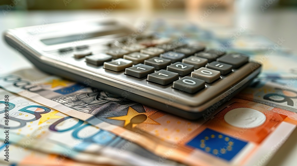 Money Counting Tool with Euro Notes Money Counting Tool with Euro Notes