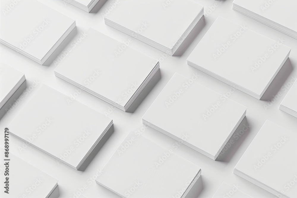 Business card mockup on isolated white background created with generative AI Business card mockup on isolated white background created with generative AI