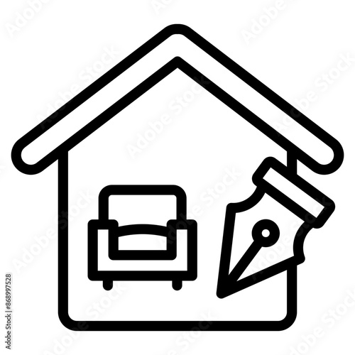 Interior Designer  Icon Element For Design