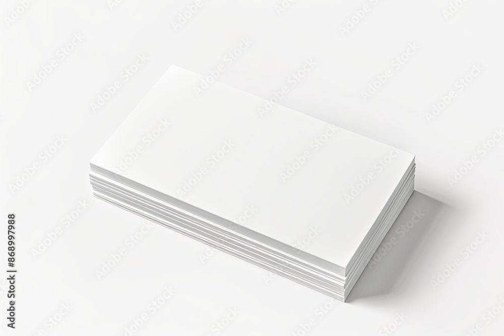 Business card mockup on isolated white background created with generative AI Business card mockup on isolated white background created with generative AI