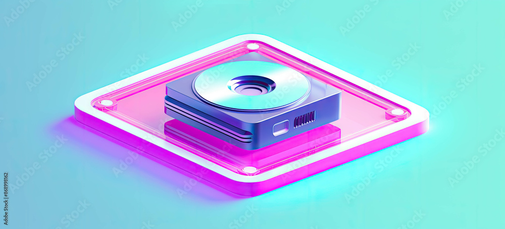 DJ mixer and turntable plays 3d render DJ mixer and turntable plays 3d render