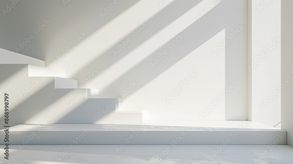 Fototapeta premium Minimalist Background: Simple Design with Dominant White 