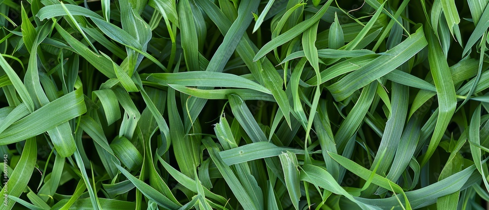 Panoramic close-up, high detail scan of perennial ryegrass material, Generative AI Panoramic close-up, high detail scan of perennial ryegrass material, Generative AI