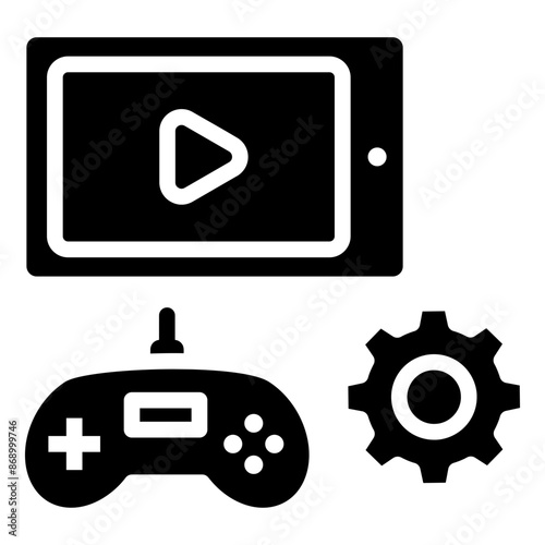 Video Game Designer Icon Element For Design