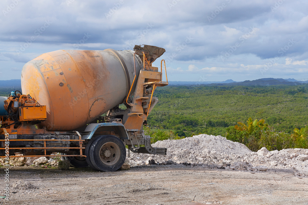 heavy construction machinery, car concrete mixer heavy construction machinery, car concrete mixer
