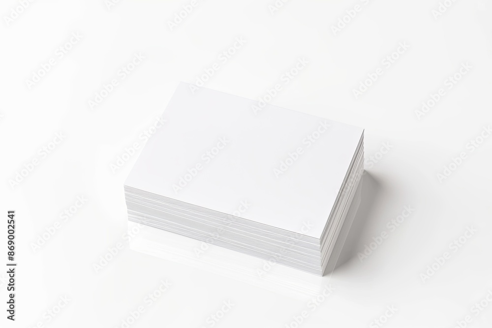 Business card mockup on isolated white background created with generative AI Business card mockup on isolated white background created with generative AI