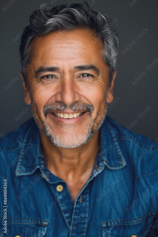 Man with gray hair and beard smiling