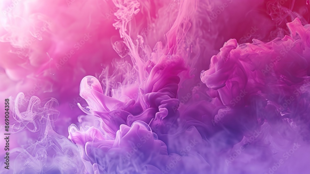 Fototapeta premium Abstract liquid smoke background. Pink magenta purple color ink dynamic motion background. copy space for text.