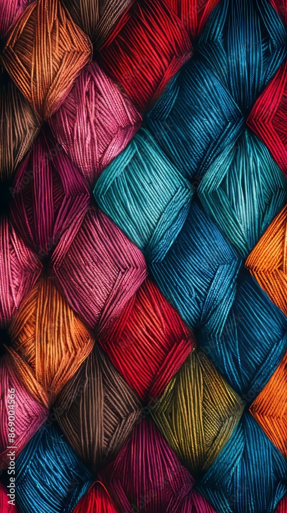 Colorful Thread Weave Pattern is a vibrant design made of diverse strands, showcasing bold colors Colorful Thread Weave Pattern is a vibrant design made of diverse strands, showcasing bold colors