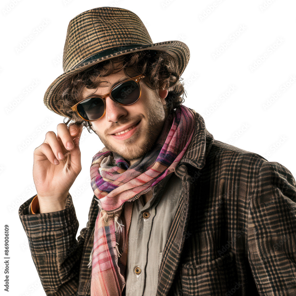 man with sunglasses isolated on a white background man with sunglasses isolated on a white background