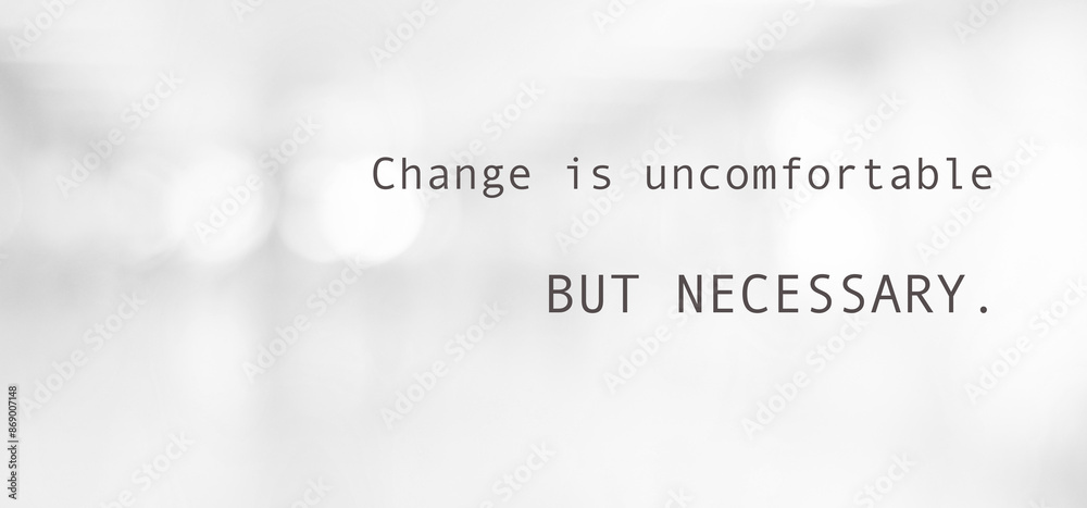 Positive thinking life quotation on blur background
