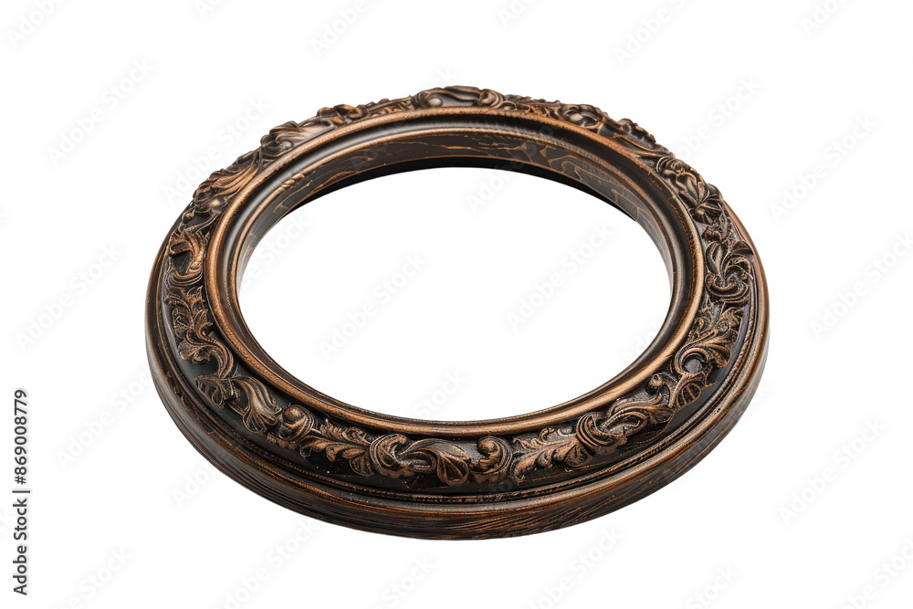 Ornate Round Picture Frame isolated on white background Ornate Round Picture Frame isolated on white background
