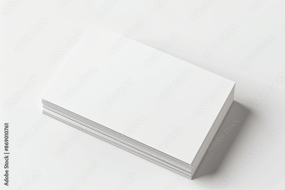 Business card mockup on isolated white background created with generative AI Business card mockup on isolated white background created with generative AI