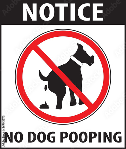 No dog pooping notice vector.eps