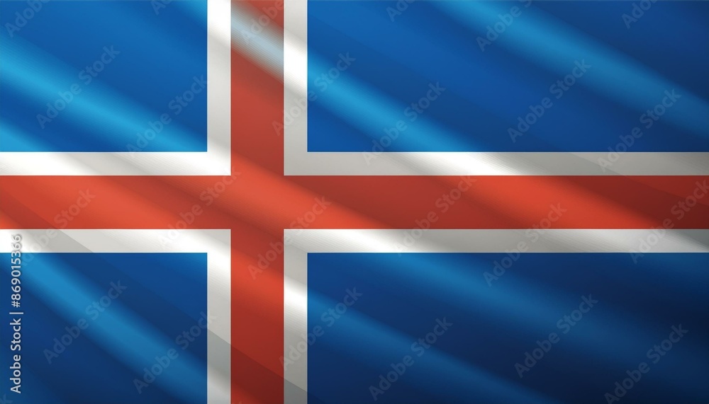 Obraz premium アイスランド国旗 Iceland