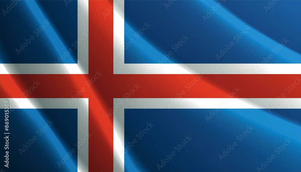 Fototapeta premium Icelandic flag