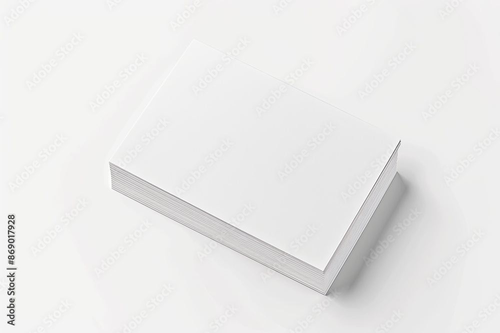 Business card mockup on isolated white background created with generative AI Business card mockup on isolated white background created with generative AI