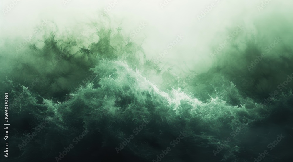 Abstract green and black smoky wave patterns creating a mysterious and dynamic visual effect, perfect for atmospheric designs and artistic backgrounds Abstract green and black smoky wave patterns creating a mysterious and dynamic visual effect, perfect for atmospheric designs and artistic backgrounds