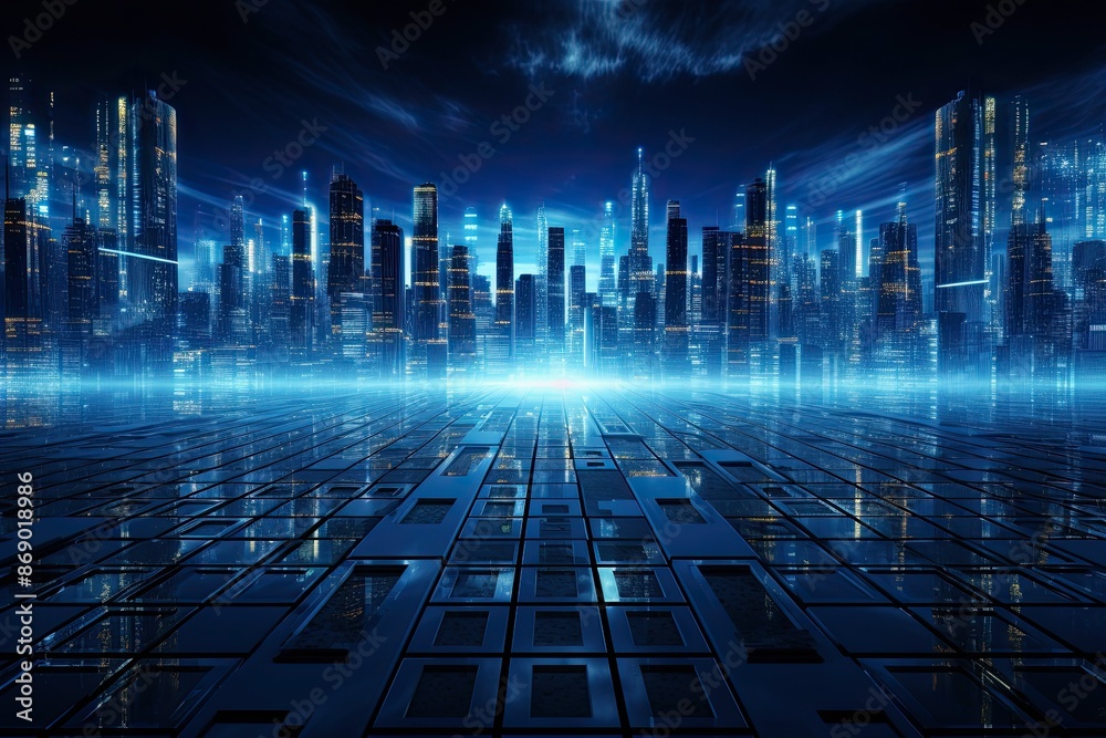 Futuristic Digital Cyberspace Futuristic Digital Cyberspace
