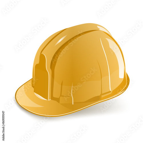 construction helmet isolated vector illustration