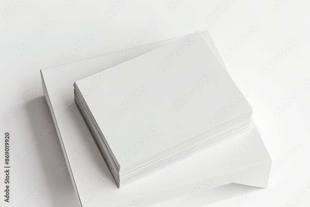 Business card mockup on isolated white background created with generative AI Business card mockup on isolated white background created with generative AI