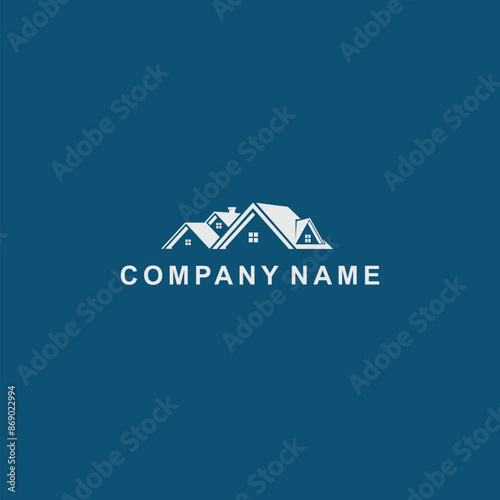 classic style house logo, with soft colors, suitable for real estate 
logos, brokers, developers and apartments