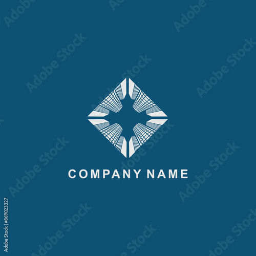 house logo on a hill decorated with green trees and beautiful lines, suitable for logos for real estate, 
brokers, developers or building tenants, mansion and apartments as well as inn managers